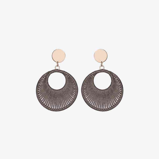 Cotton Cord Geometric Drop Earrings